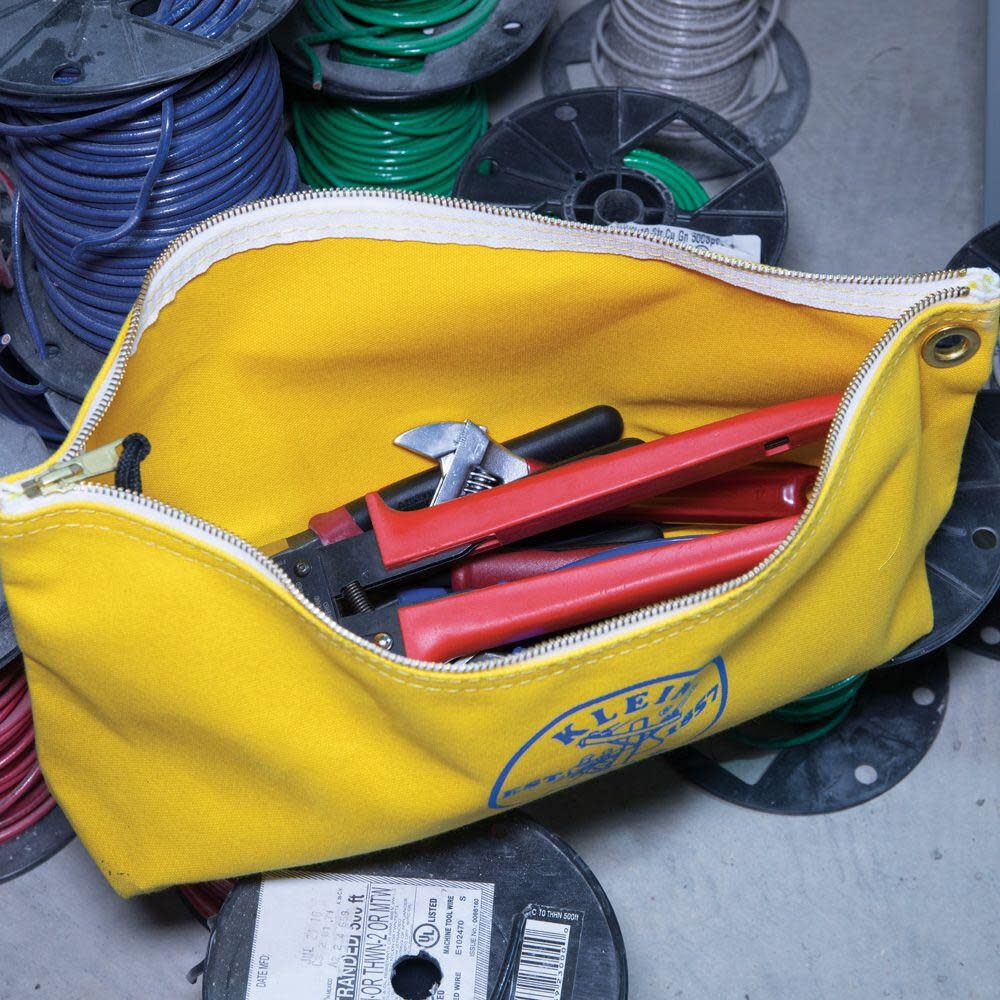 Canvas Tool Bag with Zipper Yellow 5539LYEL