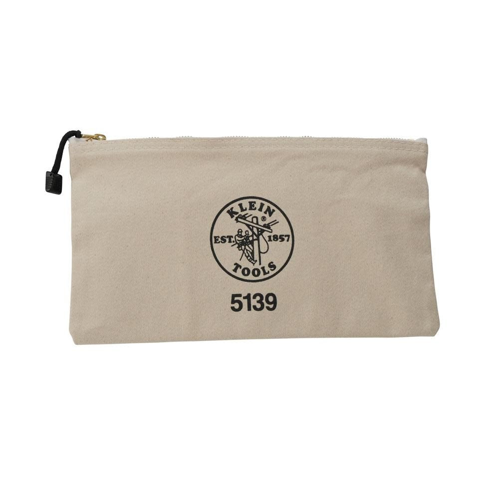 Zipper Bag, Canvas Tool Pouch 12.5 x 7 x 4.25-Inch Off-white Canvas 12.5-in Zippered Tool Bag 5139