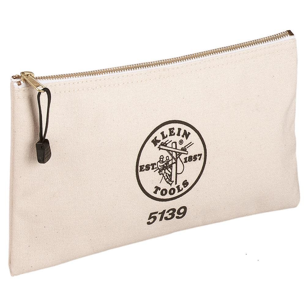 Zipper Bag, Canvas Tool Pouch 12.5 x 7 x 4.25-Inch Off-white Canvas 12.5-in Zippered Tool Bag 5139