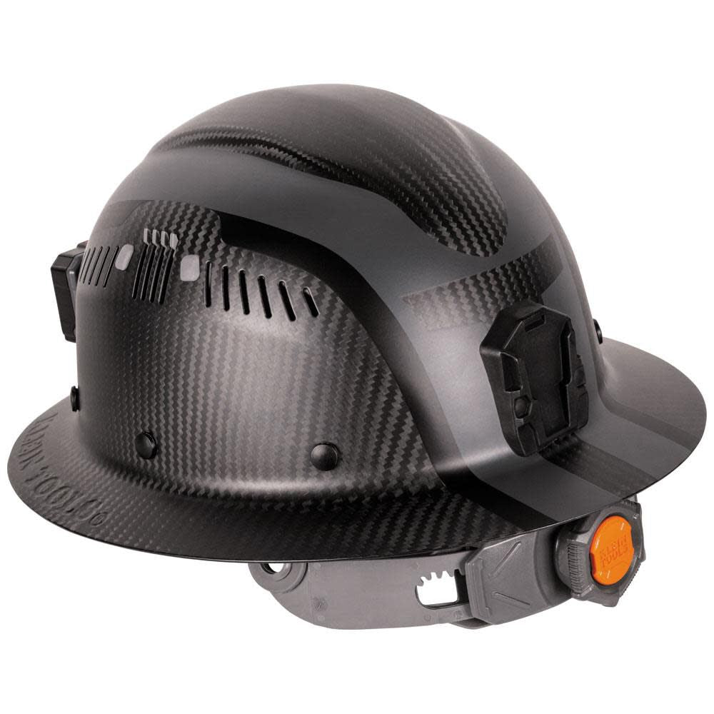 Carbon Fiber Full Brim Hard Hat with Headlamp 60514