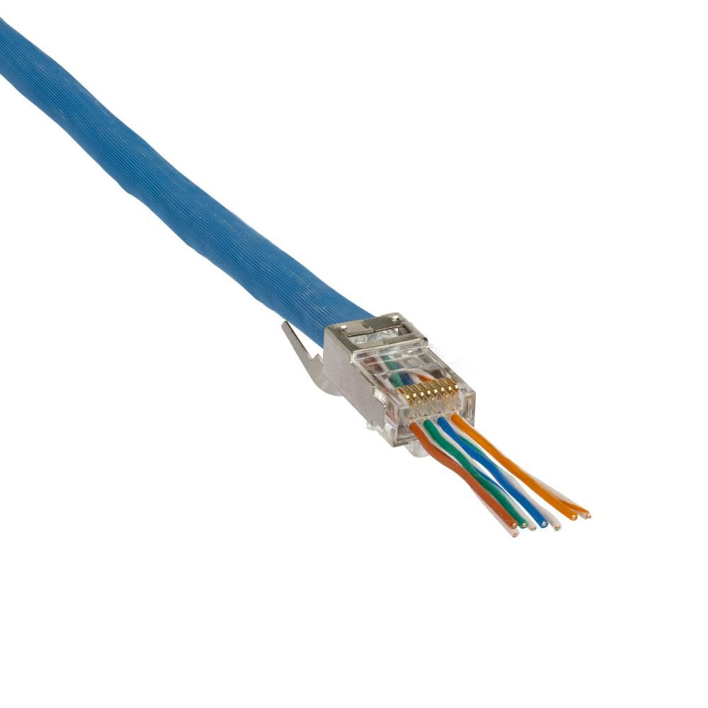 CAT6A STP Pass Thru Plug 100pk VDV826-754