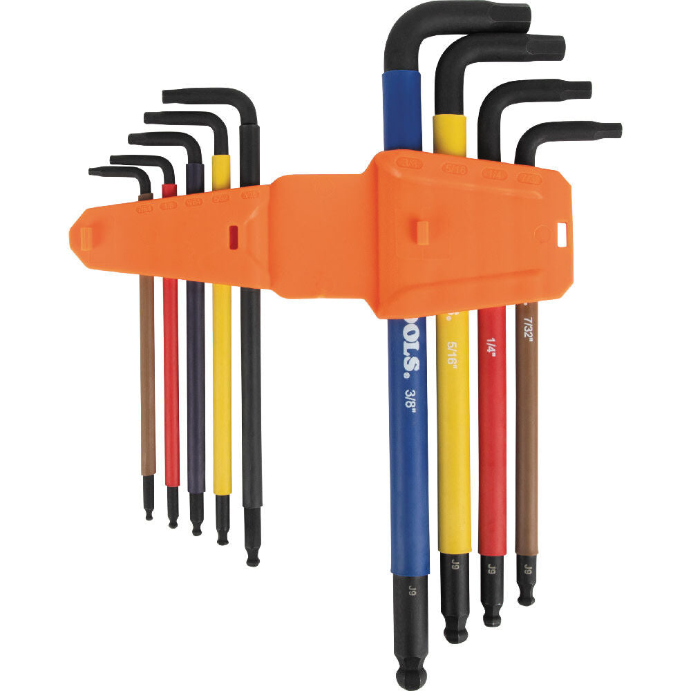 Color-Coded SAE Hex Key Set 9pc BLS9