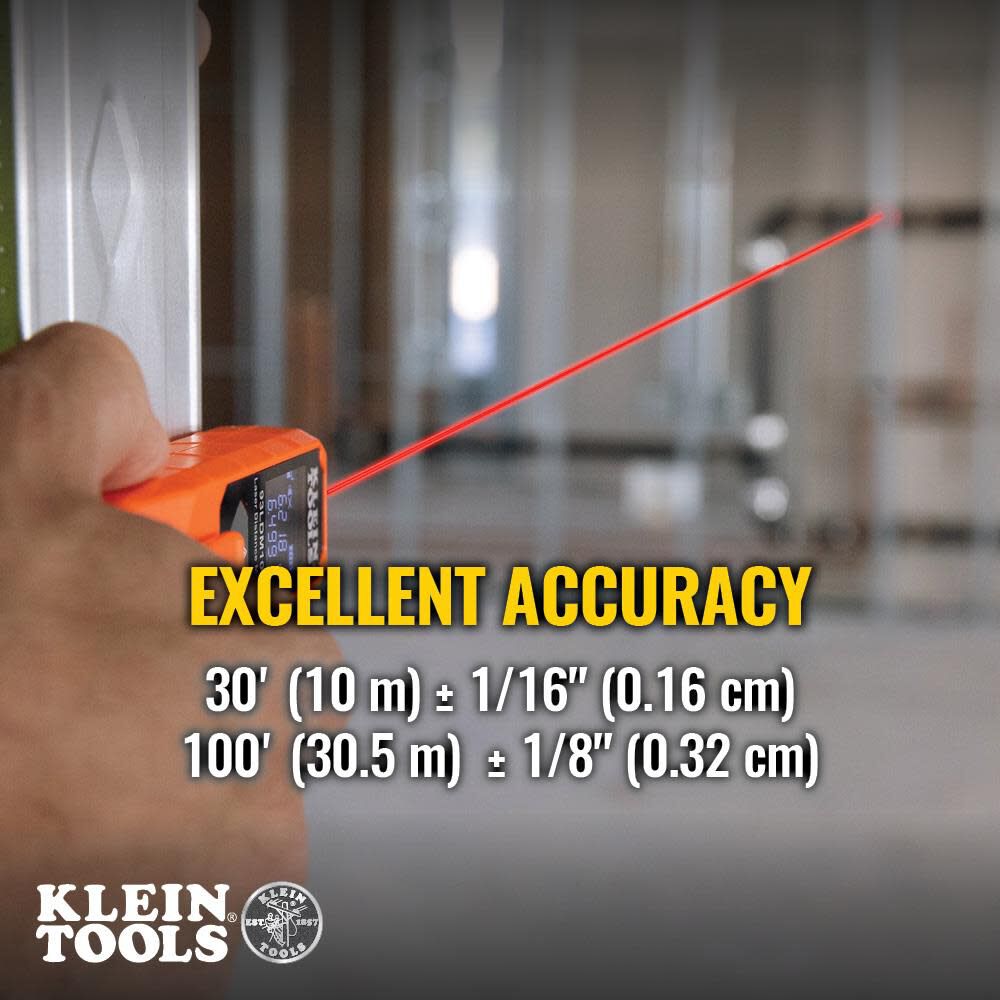 Compact 100-ft Indoor/Outdoor Red Laser Distance Measurer 93LDM100C