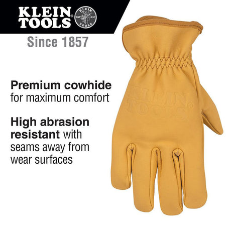 Cowhide Leather Gloves, Medium 60603