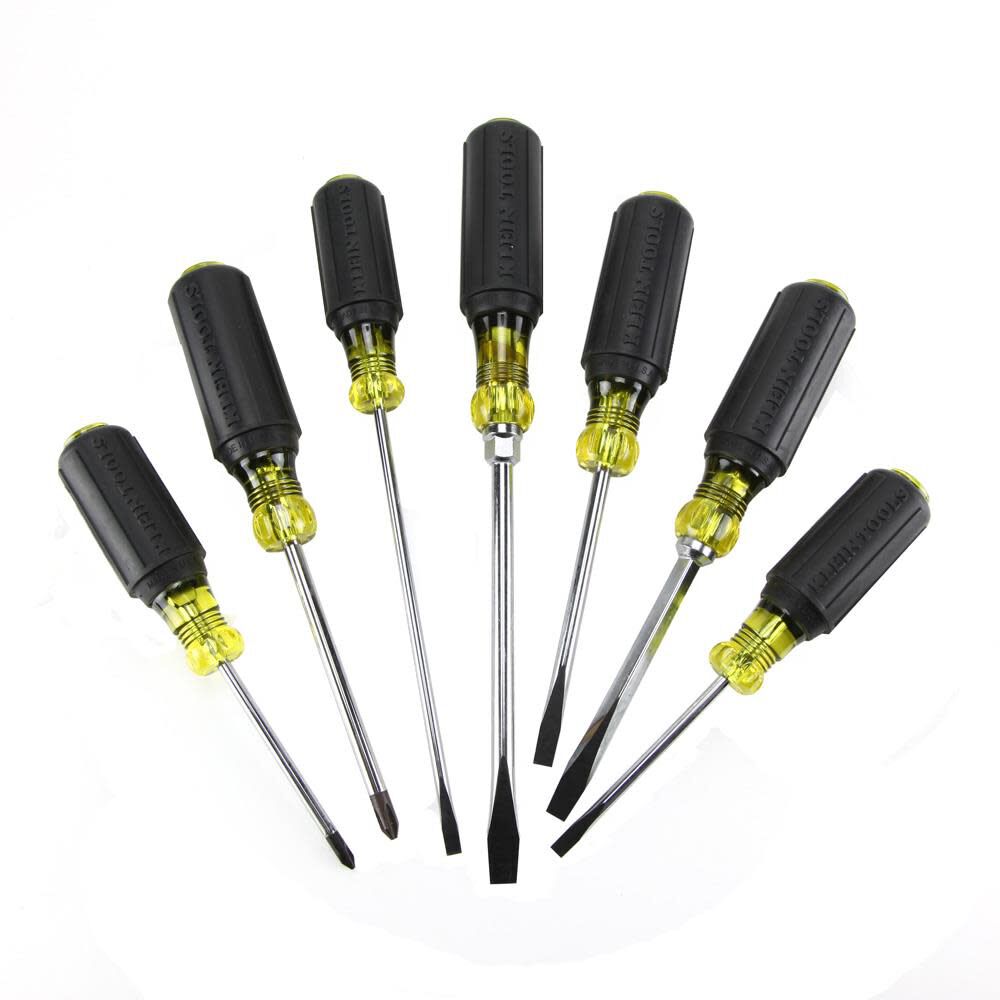 7-Piece Bi-material Handle Assorted Drive Screwdriver Set 85076