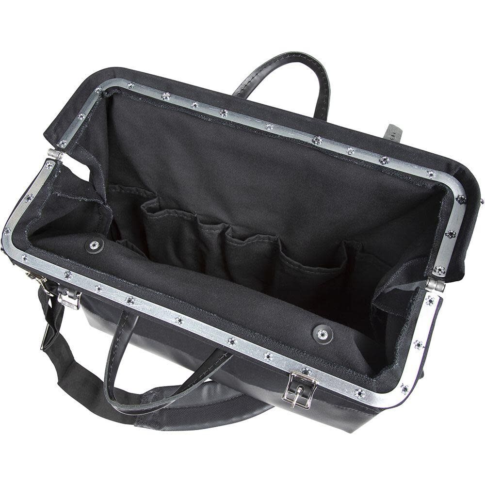 Deluxe Black Canvas 18-in Buckle Tool Bag 510218SPBLK