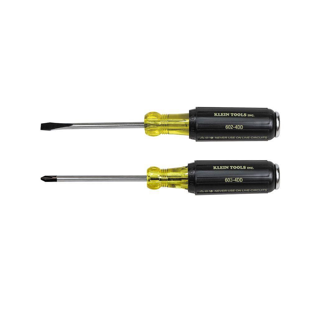 2-Piece Bi-material Handle Slotted/Phillips Screwdriver Set 32008