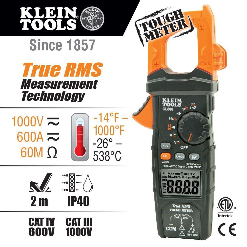 Digital Clamp Meter AC/DC Auto CL800