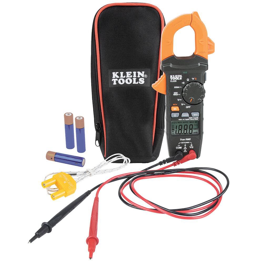 Digital Clamp Meter with Temp CL220