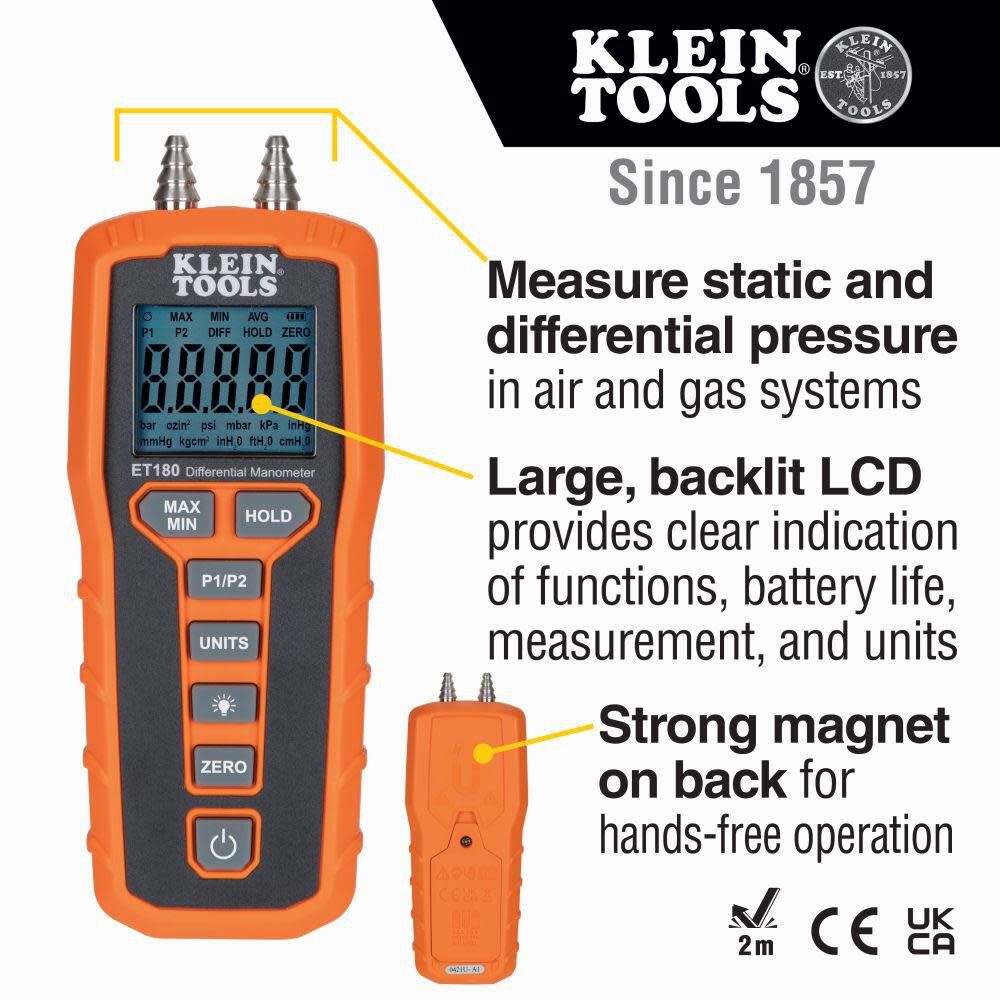 Digital Differential Manometer ET180