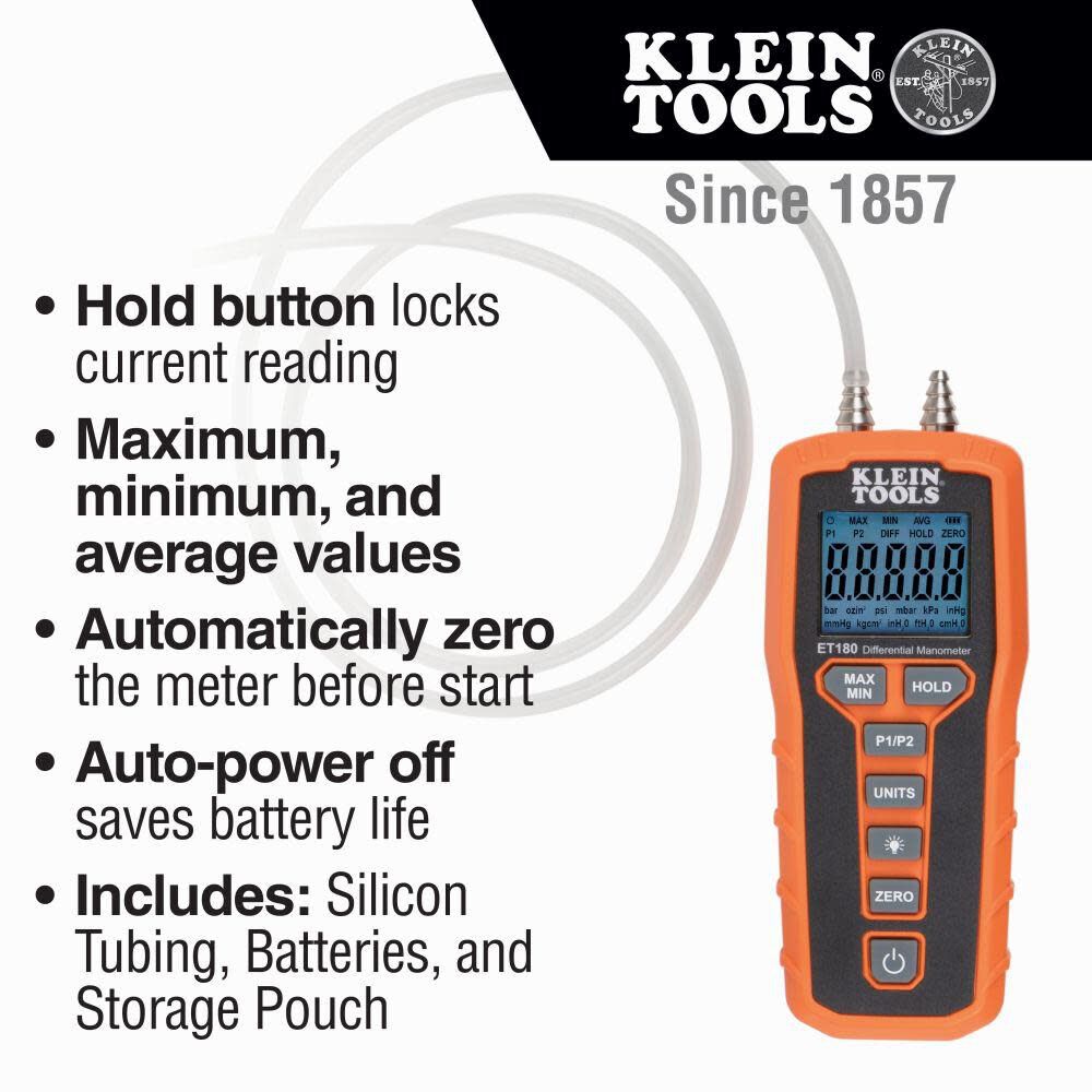 Digital Differential Manometer ET180