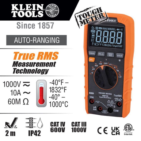 Digital Multimeter TRMS Auto 1000V MM720