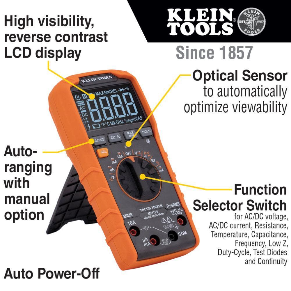 Digital Multimeter TRMS Auto 1000V MM720