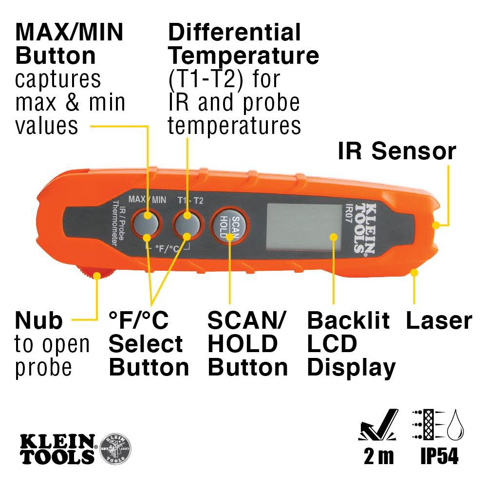 Dual IR/Probe Digital Thermometer IR07