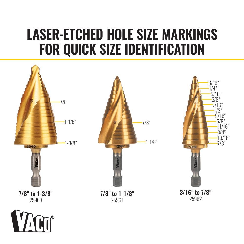 Electricians Step Drill Bit Set 25951