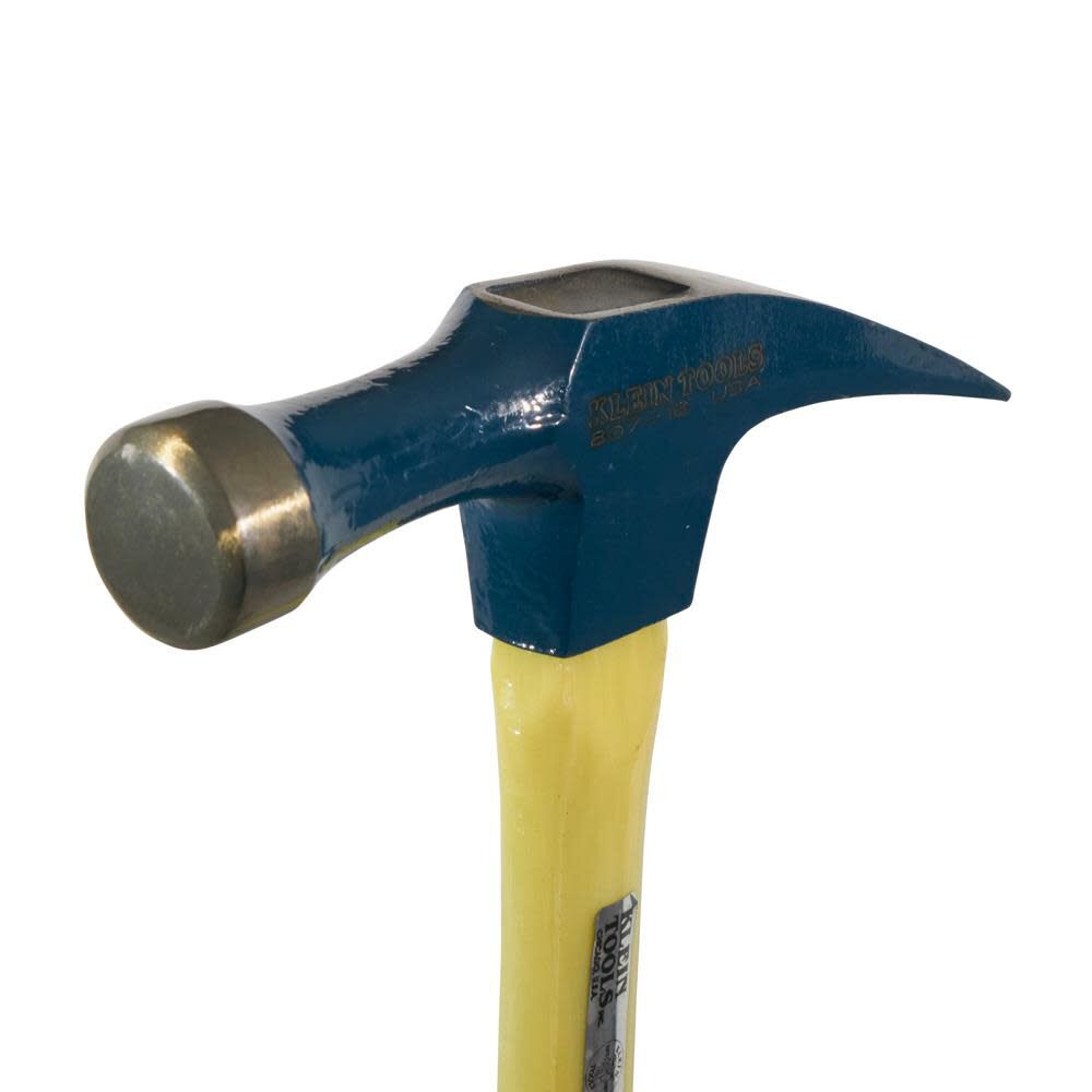 Straight-Claw 18-oz Rounded Face Steel Head Fiberglass Electrician's Specialty Hammer 80718