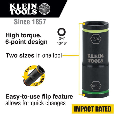 Flip Impact Socket 3/4in X 13/16in 66074