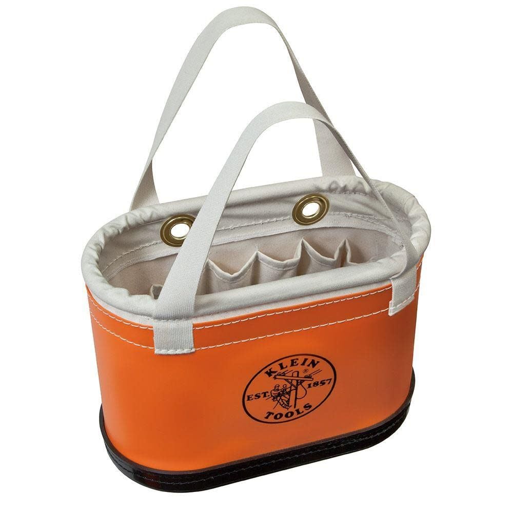 Hard Body Oval Bucket Orange/White 5144BHHB