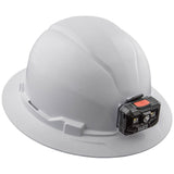 Hard Hat Non-vented Full Brim with Rechargeable Headlamp White 60406RL