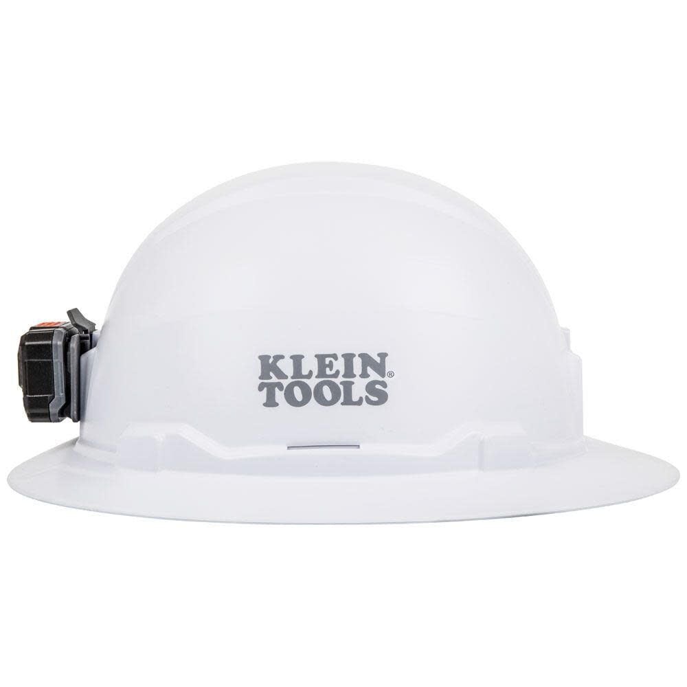 Hard Hat Non-vented Full Brim with Rechargeable Headlamp White 60406RL