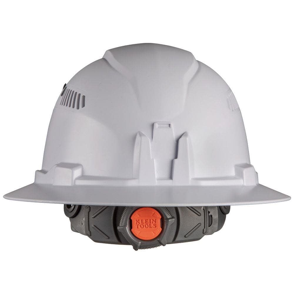 Hard Hat Vented Full Brim with Rechargeable Headlamp White 60407RL