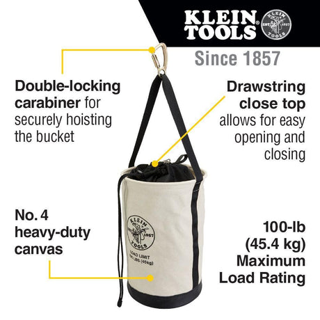 Tools Heavy Duty Canvas Close Bucket 100-pound (45.4 kg) Maximum Load Rating 5114DSC22