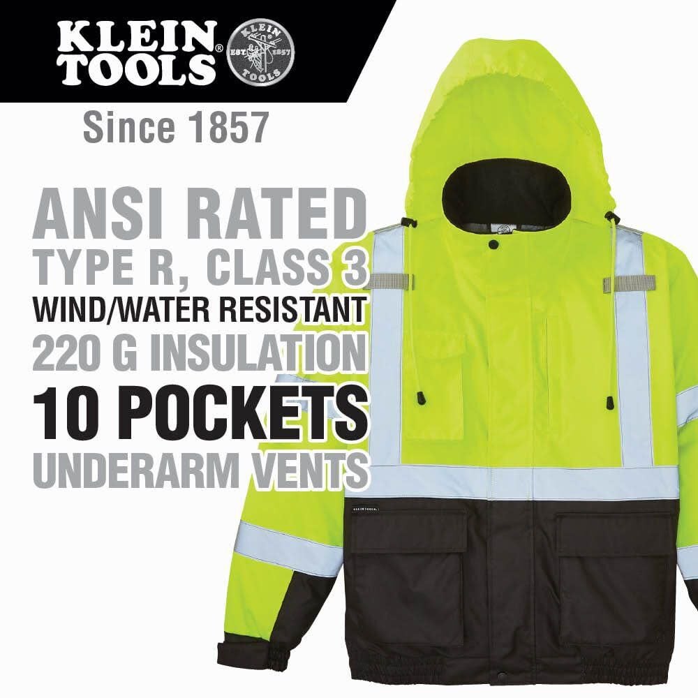 Hi Viz Winter Bomber Jacket Large 60364