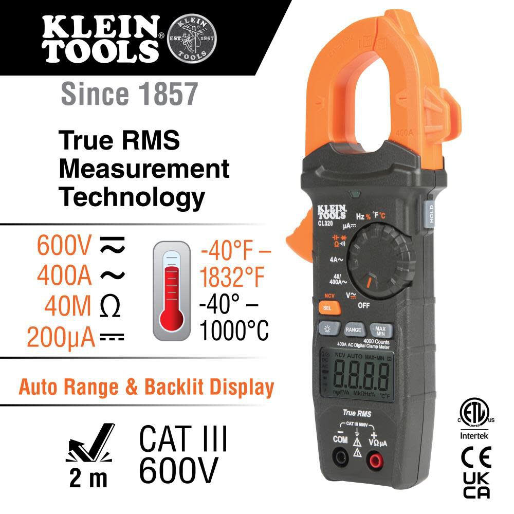 HVAC Digital Clamp Meter CL320