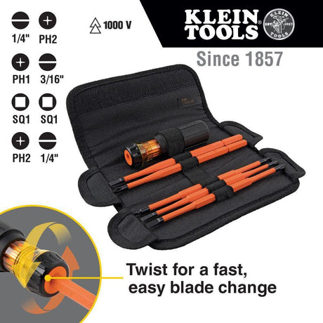 8-in-1-Piece Bi-material Handle Multi-bit Assorted Drive Screwdriver Set 32288