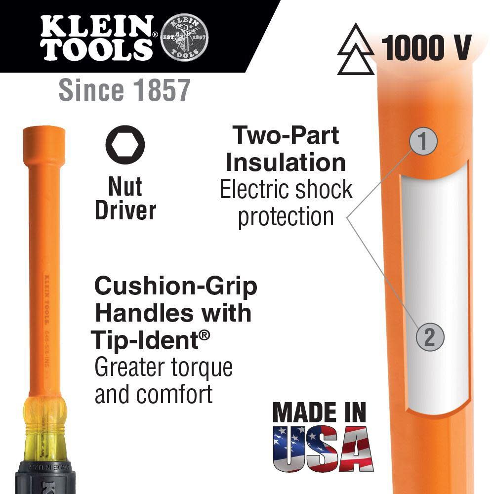 Insulated 1/2in 6in Nut Driver 646-1/2-INS