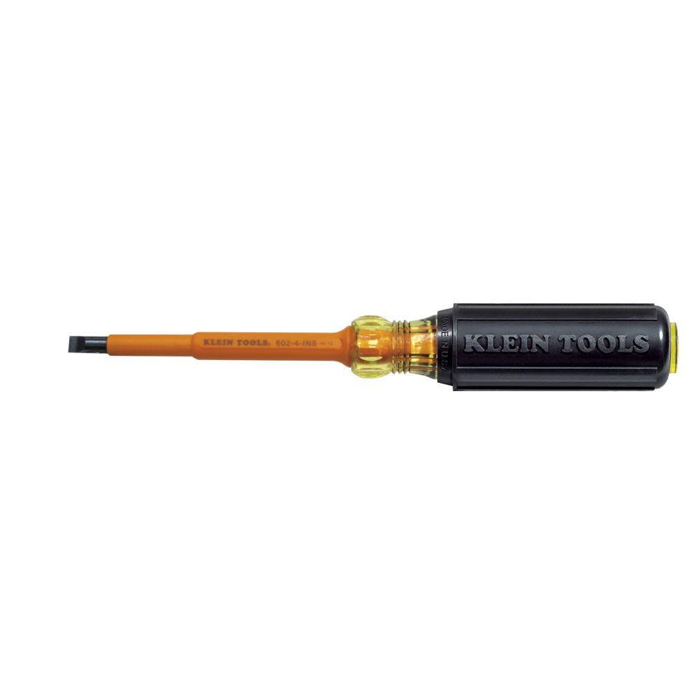 Insulated 1/4 In. Cabinet Tip Screwdriver with 4 In. Shank 6024INS