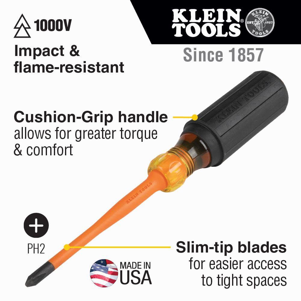 Insulated Screwdriver #2 Phillips 6inch 6936INS