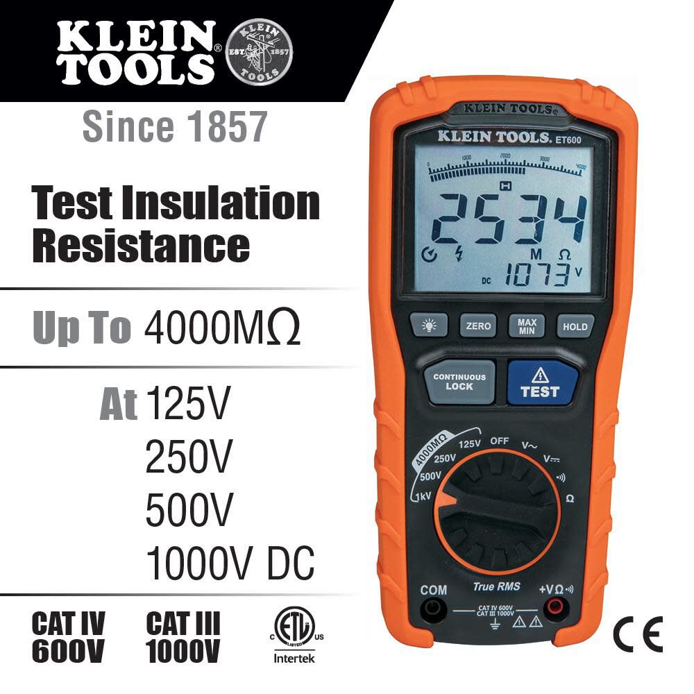 Insulation Resistance Tester ET600