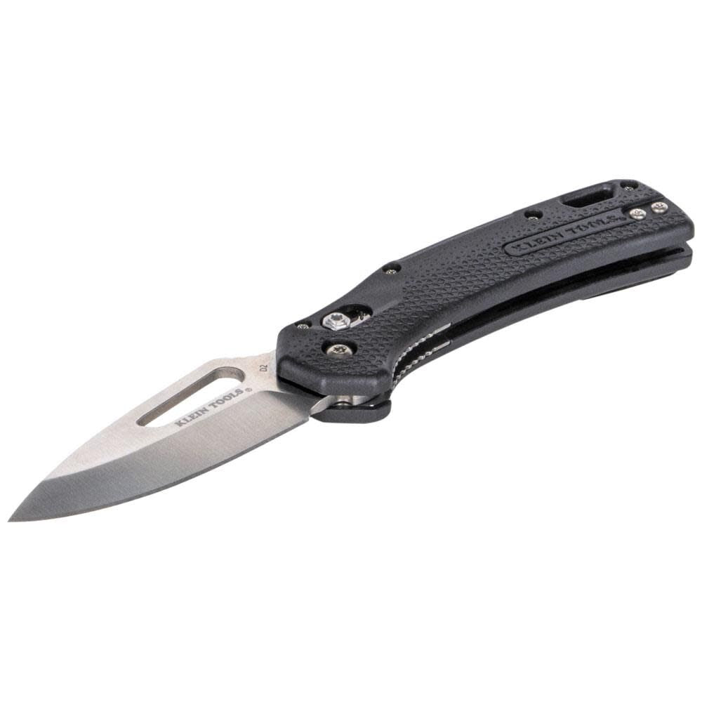 KTO Drop Point Blade Knife, Black OGK000BKT