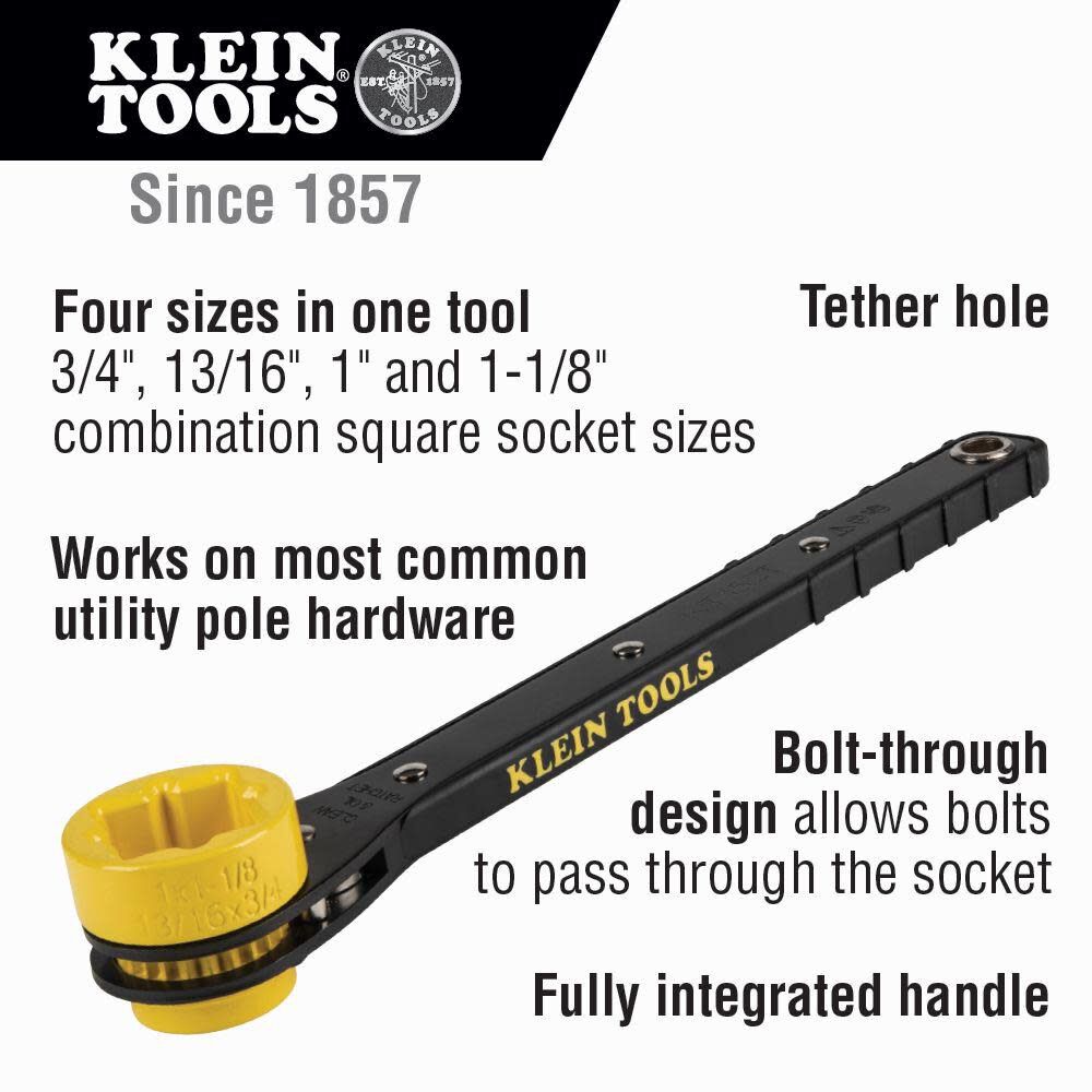 Lineman's Slim Ratcheting Wrench KT152T