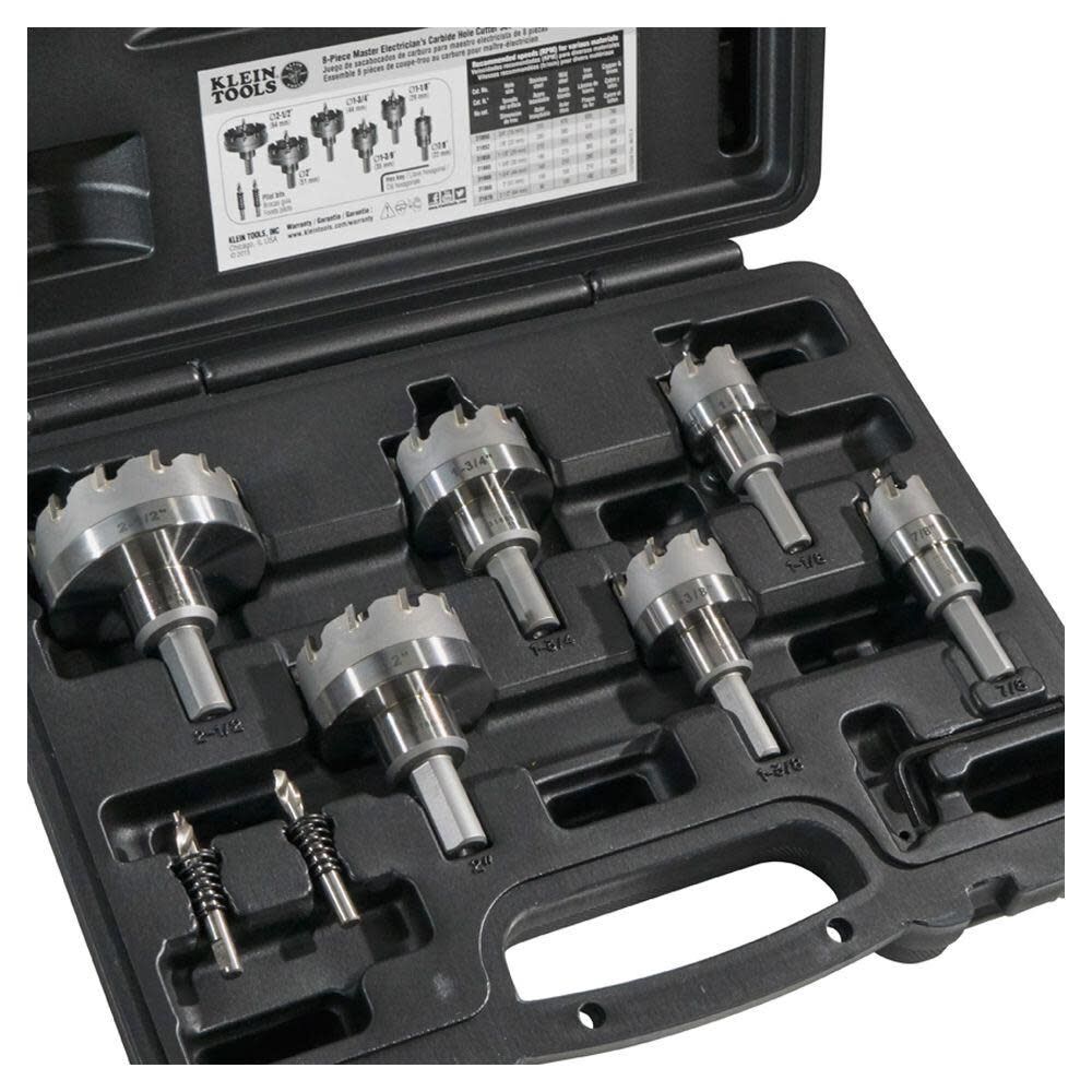 Carbide-tipped Arbored Hole Saw Kit Set (6-Piece) with Hard Case 31873