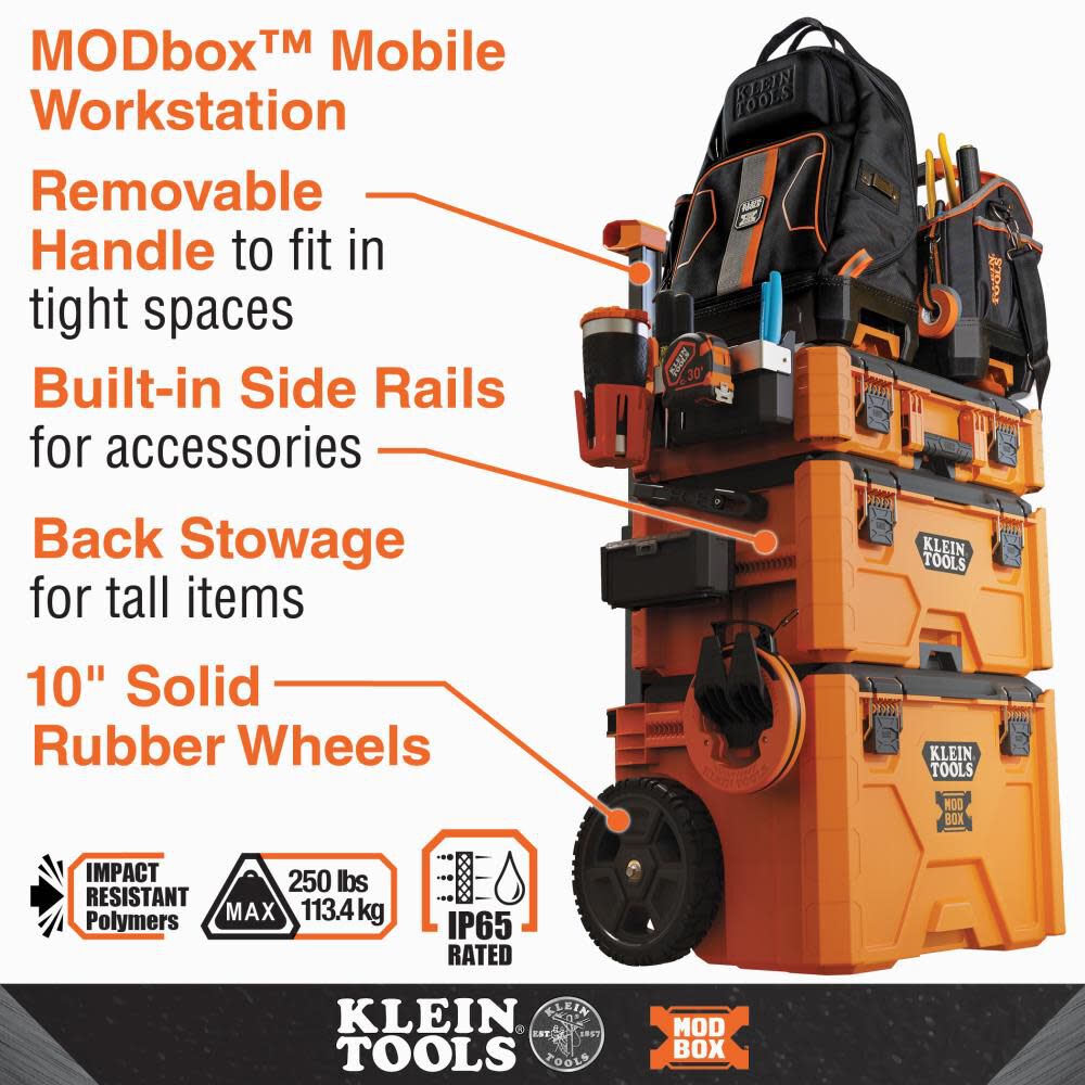 MODbox Medium Tool Box 22-in W x 11.7-in H x 15.5-in D Orange Plastic and Metal Tool Box 54803MB