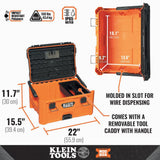 MODbox Medium Tool Box 22-in W x 11.7-in H x 15.5-in D Orange Plastic and Metal Tool Box 54803MB