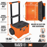 MODbox Rolling Tool Box 22.6-in W x 44-in H x 19.88-in D Orange Plastic and Metal Rolling Tool Box 54802MB