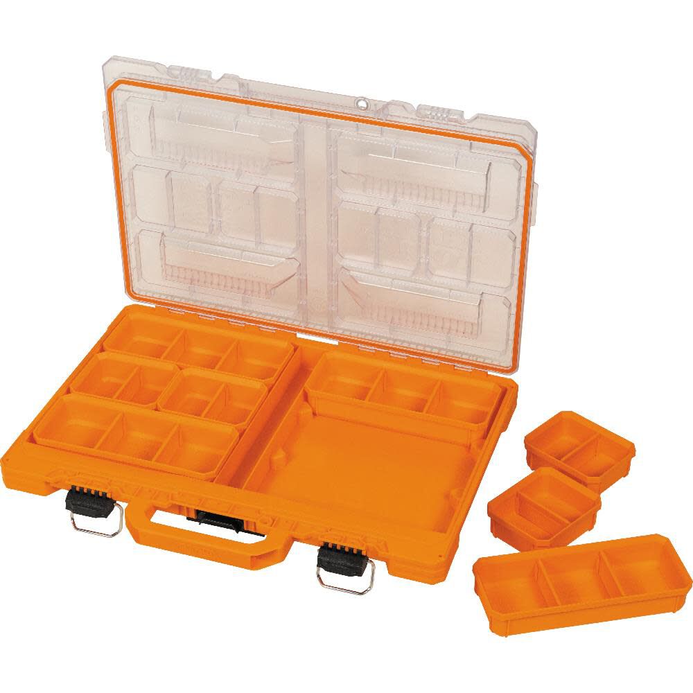 MODbox Short Component Box, Full Width 12-in W x 1.4-in H x 20.8-in D Orange Plastic Tool Box 54807MB