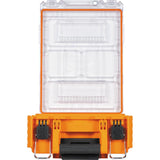 MODbox Tall Component Box, Half Width 12-in W x 3.7-in H x 9.7-in D Orange Plastic Tool Box 54808MB