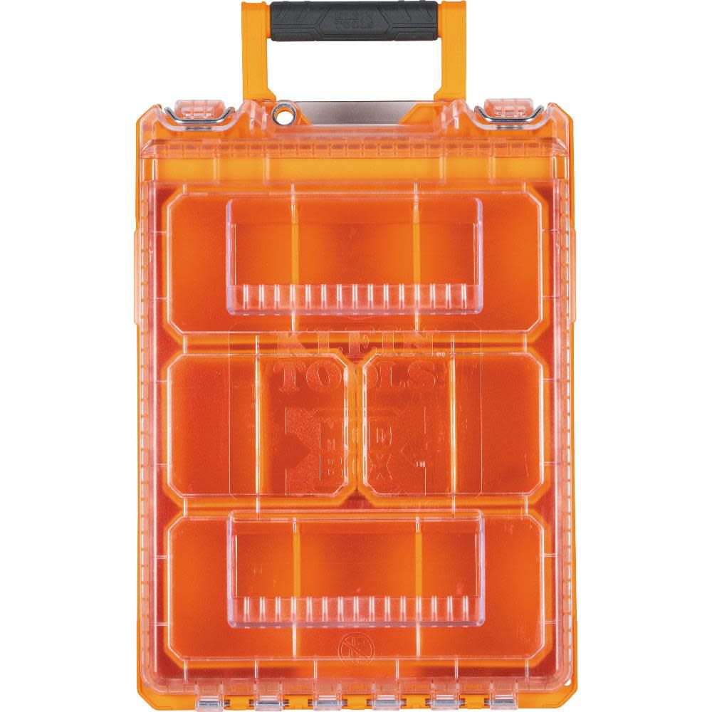 MODbox Tall Component Box, Half Width 12-in W x 3.7-in H x 9.7-in D Orange Plastic Tool Box 54808MB