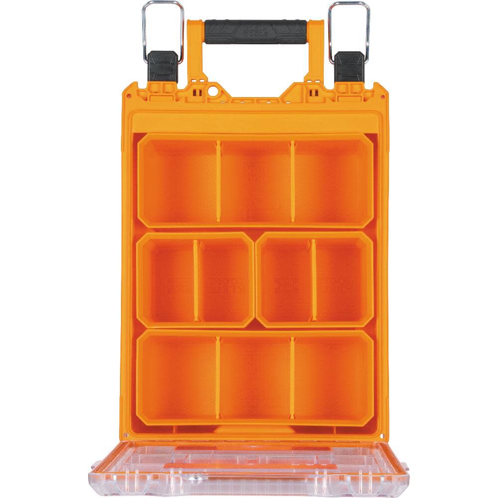 MODbox Tall Component Box, Half Width 12-in W x 3.7-in H x 9.7-in D Orange Plastic Tool Box 54808MB