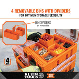 MODbox Tall Component Box, Half Width 12-in W x 3.7-in H x 9.7-in D Orange Plastic Tool Box 54808MB