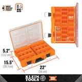 MODbox Tall Component Box, Full Width 12-in W x 3.7-in H x 20.8-in D Orange Plastic Tool Box 54806MB