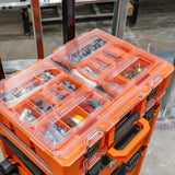 MODbox Tall Component Box, Full Width 12-in W x 3.7-in H x 20.8-in D Orange Plastic Tool Box 54806MB