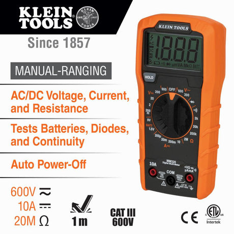 Multimeter Electrical Test Kit MM320KIT