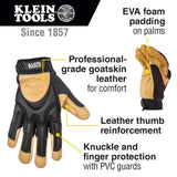 Pair of Leather Work Gloves - Large 60188