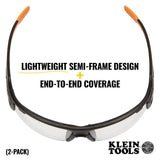 PRO Safety Glasses Wide Lens 2-pack 60172