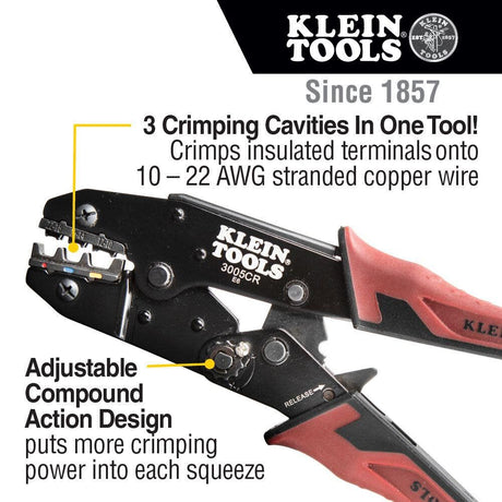 Ratchet Wire Crimper 10 to 22 AWG 3005CR